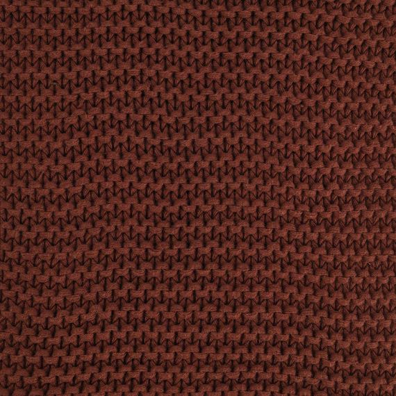 Плед из хлопка жемчужной вязки коричневого цвета из коллекции Essential, 130x180 см, Tkano, изображение 6