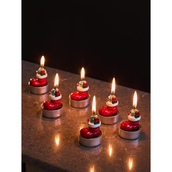 Набор декоративных свечей Festive stocking из коллекции New Year Essential, 6 шт., Tkano, изображение 2