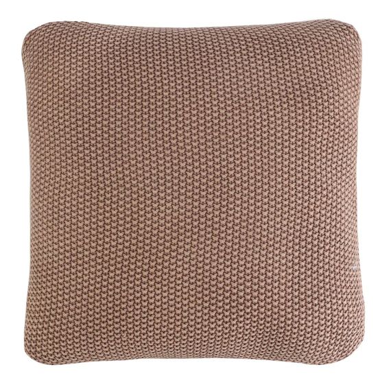 Подушка декоративная из стираного хлопка цвета мокко из коллекции Essential, 45х45 см, Tkano