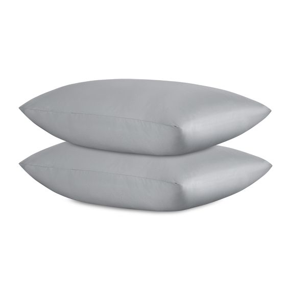 Комплект постельного белья из премиального сатина светло-серого цвета из коллекции Essential, 150х20, Tkano, изображение 2