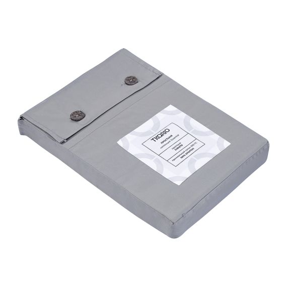 Простыня из премиального сатина светло-серого цвета из коллекции Essential, 240х270 см, Tkano, изображение 2