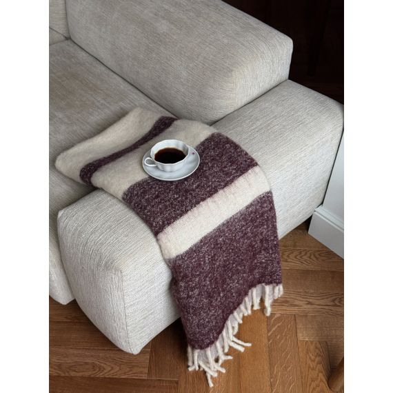 Плед мохеровый Over Horizon цвета марсала из коллекции Trendy Ruffles, 130х180 см, Tkano, изображение 2