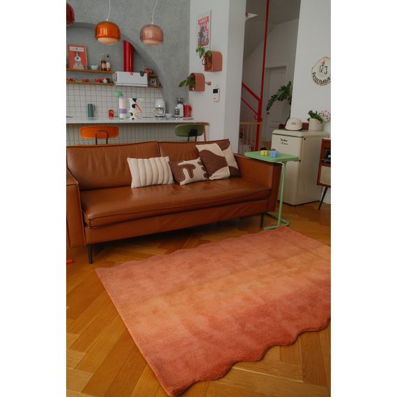 Ковер из шерсти Over Horizon терракотового цвета из коллекции Trendy Ruffles, 120х180 см, Tkano, изображение 6