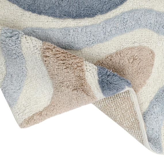 Коврик для ванной Flow серо-синего цвета из коллекции Ethnic, Tkano, изображение 7