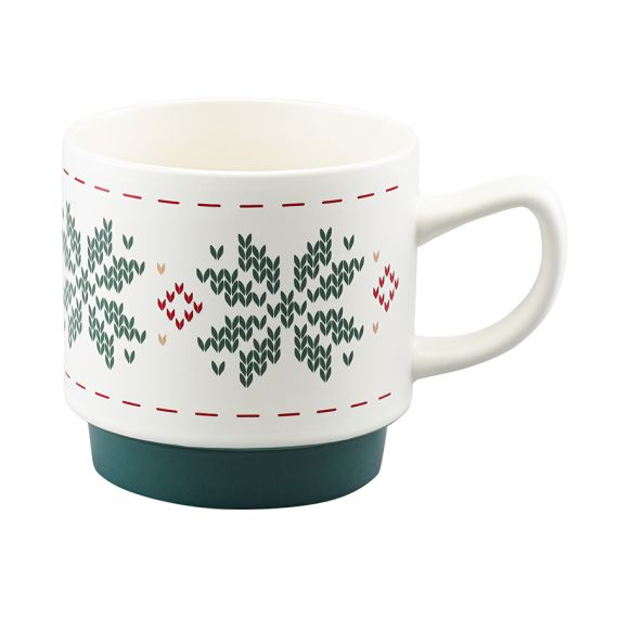 Набор из четырех кружек Knitted tale из коллекции New Year Essential, 380 мл, Tkano, изображение 6