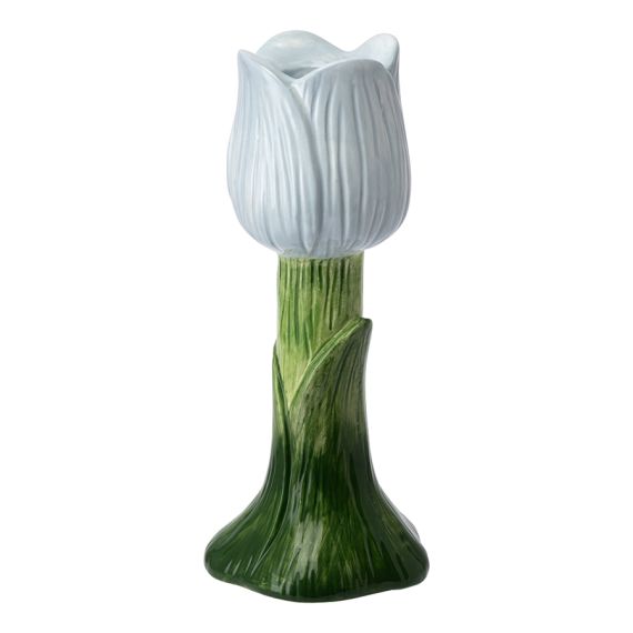 Подсвечник Floret голубого цвета из коллекции Blossom, 20 см, Tkano