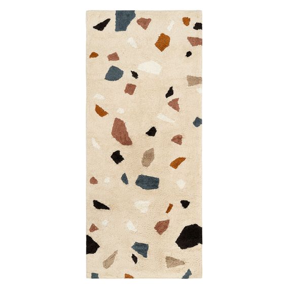 Ковер из хлопка Terrazzo Poetry из коллекции Ethnic, 70х160 см, Tkano