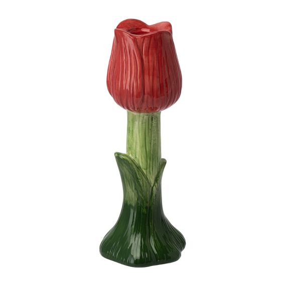Подсвечник Floret красного цвета из коллекции Blossom, 18 см, Tkano