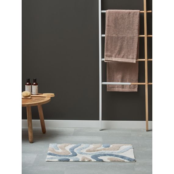 Коврик для ванной Flow серо-синего цвета из коллекции Ethnic, Tkano, изображение 2