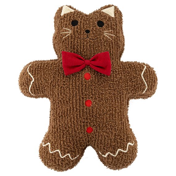 Подушка вязаная Кот из коллекции New Year Essential, 45x40 см, Tkano