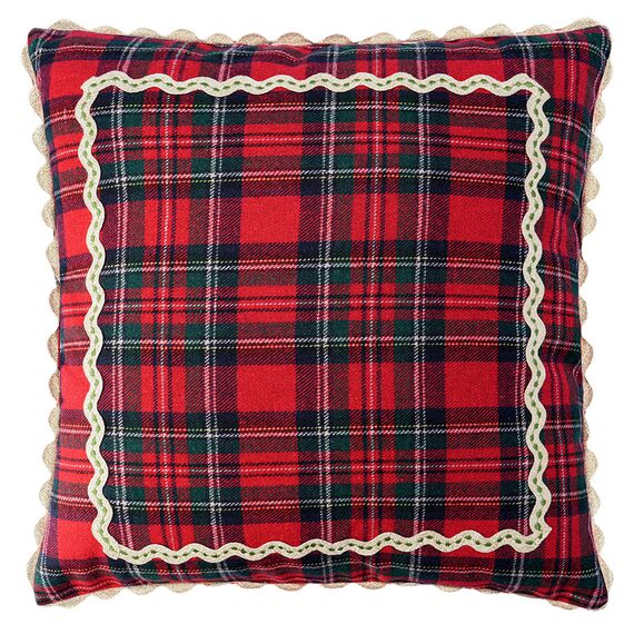 Подушка декоративная Шотландская клетка из коллекции New Year Essential, 45x45см, Tkano