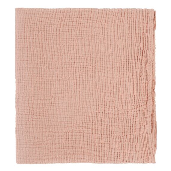 Одеяло из жатого хлопка цвета пыльной розы из коллекции Essential 90x120 см, Tkano