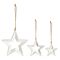 Набор елочных украшений Milky stars из коллекции New Year Essential, 3 шт., Tkano