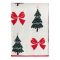 Плед из хлопка с новогодним рисунком Christmas Bows из коллекции New Year Essential, 130x180 см, Tkano