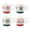 Набор из четырех кружек Knitted tale из коллекции New Year Essential, 380 мл, Tkano