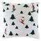 Подушка вязаная с новогодним рисунком Лыжники из коллекции New Year Essential, 45x45 см, Tkano